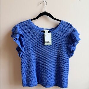 H&M Blue Textured Women's Blouse